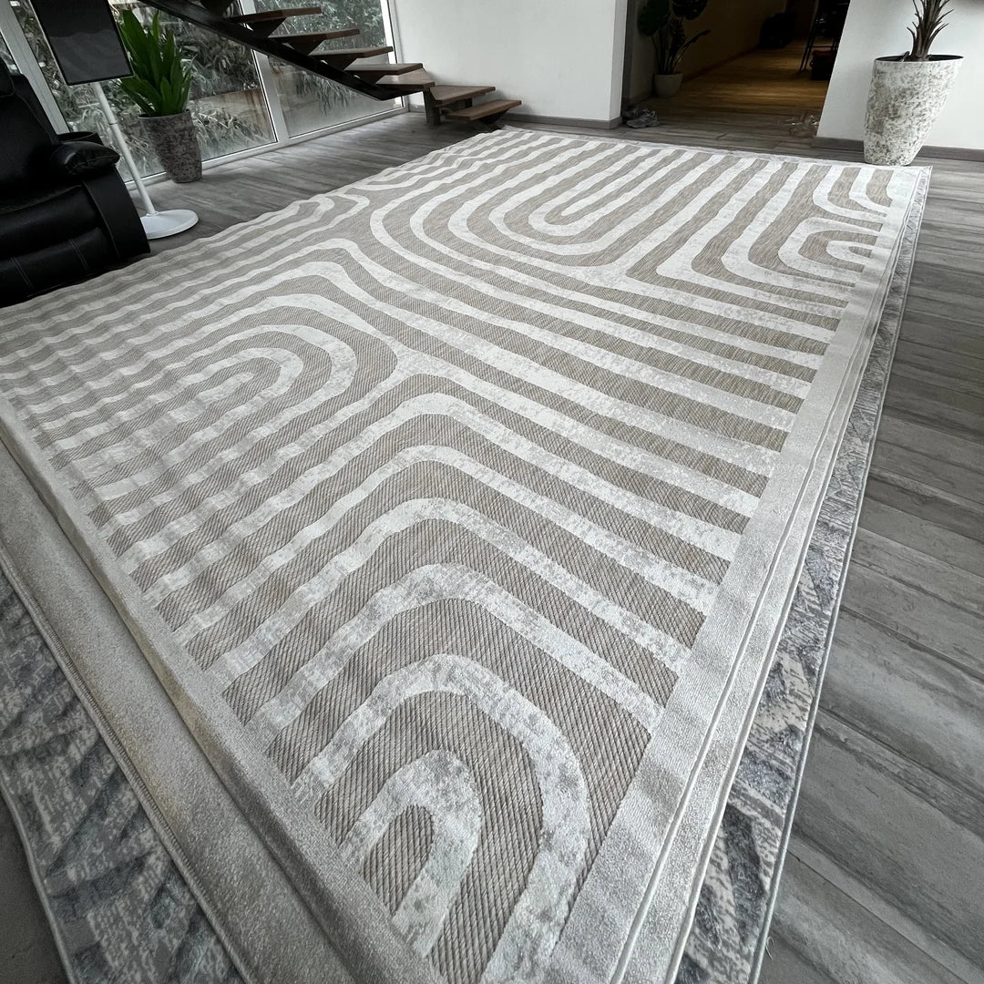 Alfombra Ankara Alemania Doral, arcos concéntricos que se repiten como ondas