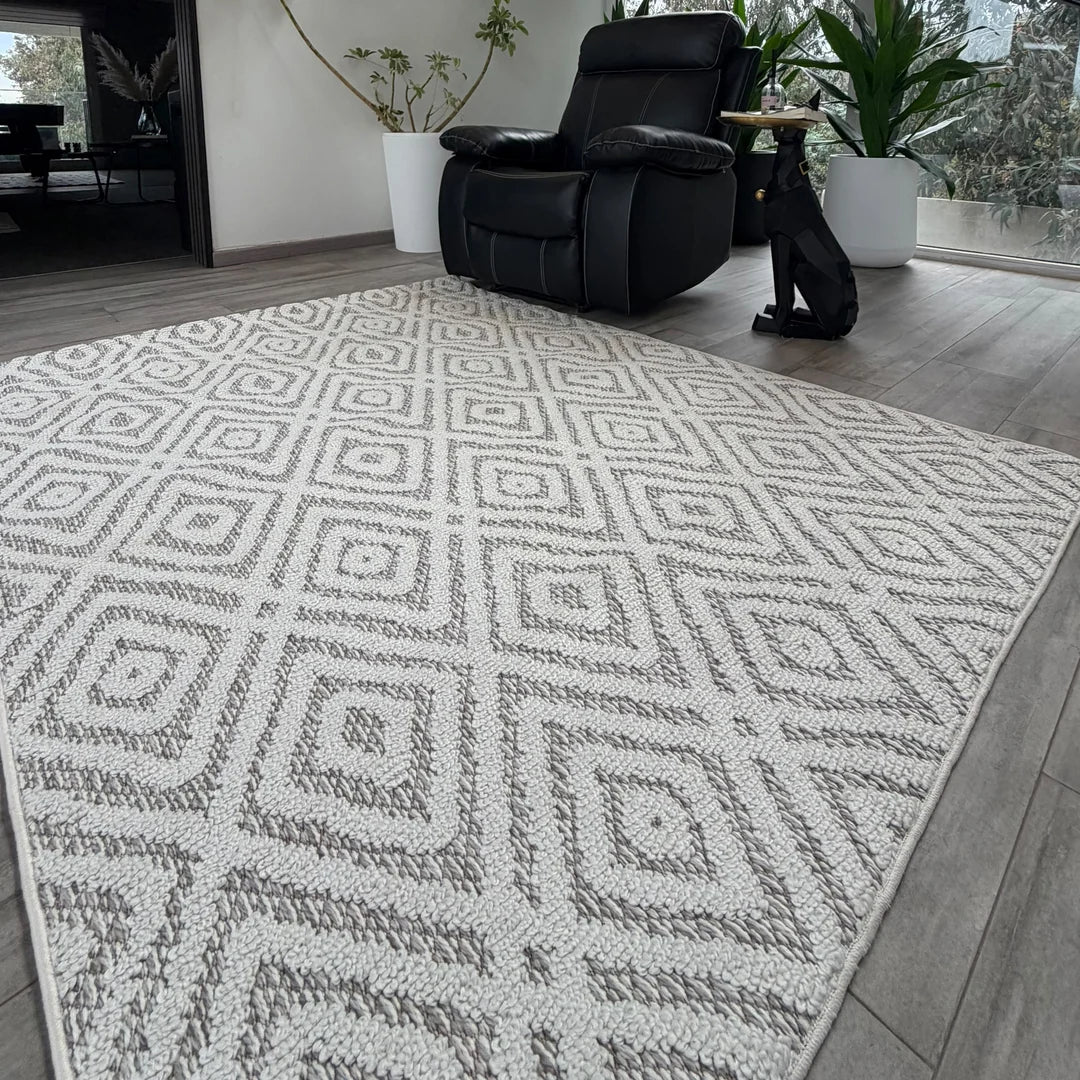 Alfombra Ankara España Doral, rombos tipo diamante repetidos