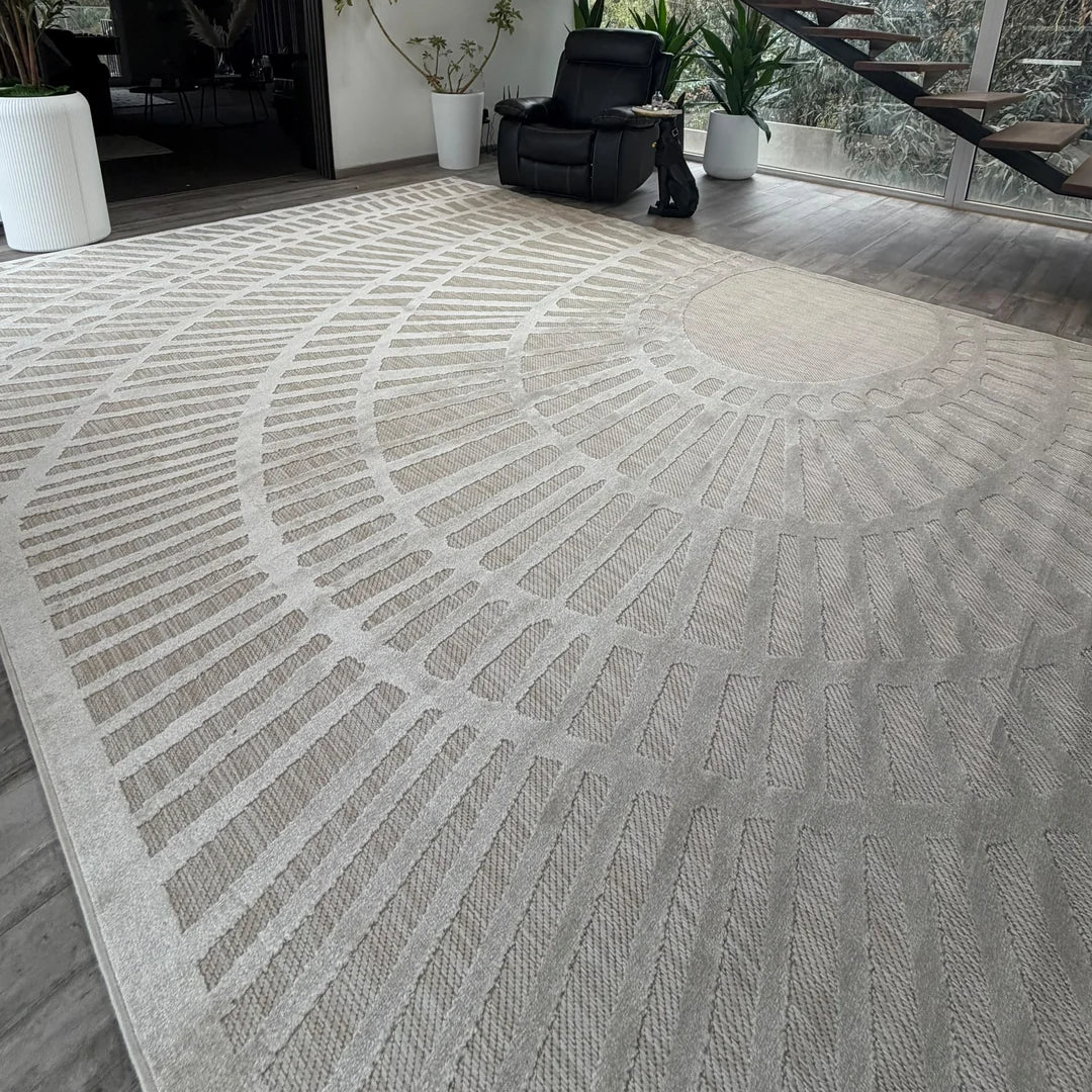 Alfombra Ankara Noruega Doral, grandes abanicos en relieve