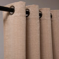 Set de cortinas Valdivia Mashini en beige arena, 8 piezas con visillo