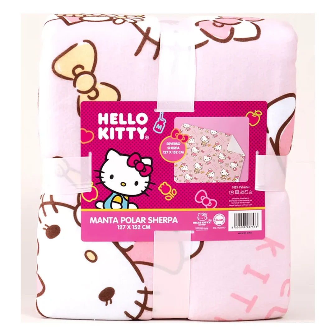 Manta Sherpa Infantil Hello Kitty Onnas