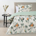 Quilt Estampado Botánico American Family sobre la cama