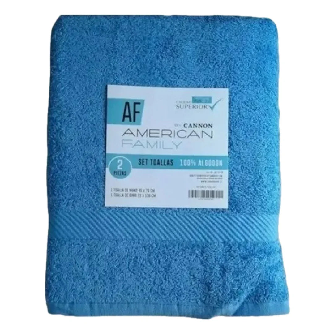 Set de 2 Toallas American Family - Azul