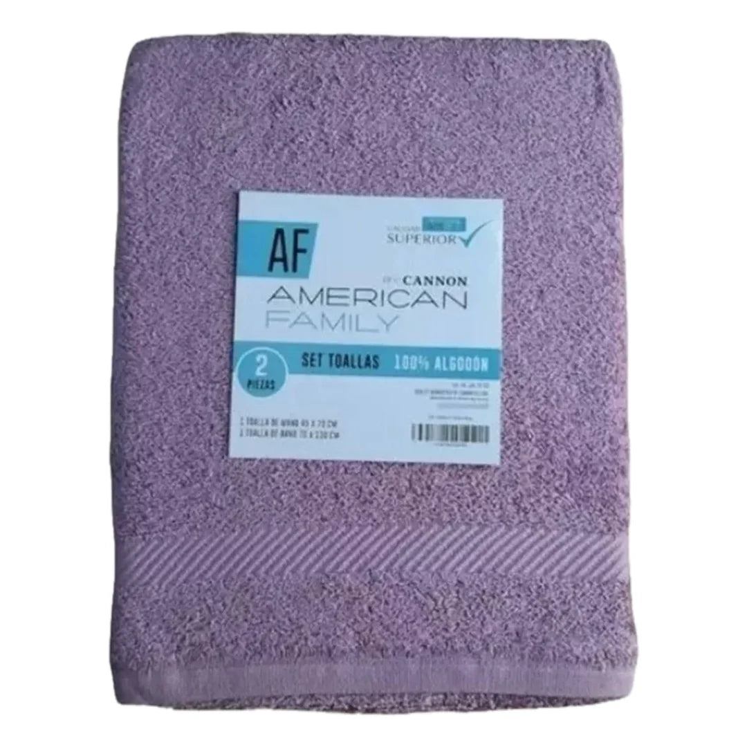Set de 2 Toallas American Family - Lila
