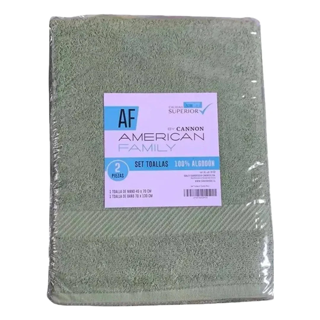 Set de 2 Toallas American Family - Verde