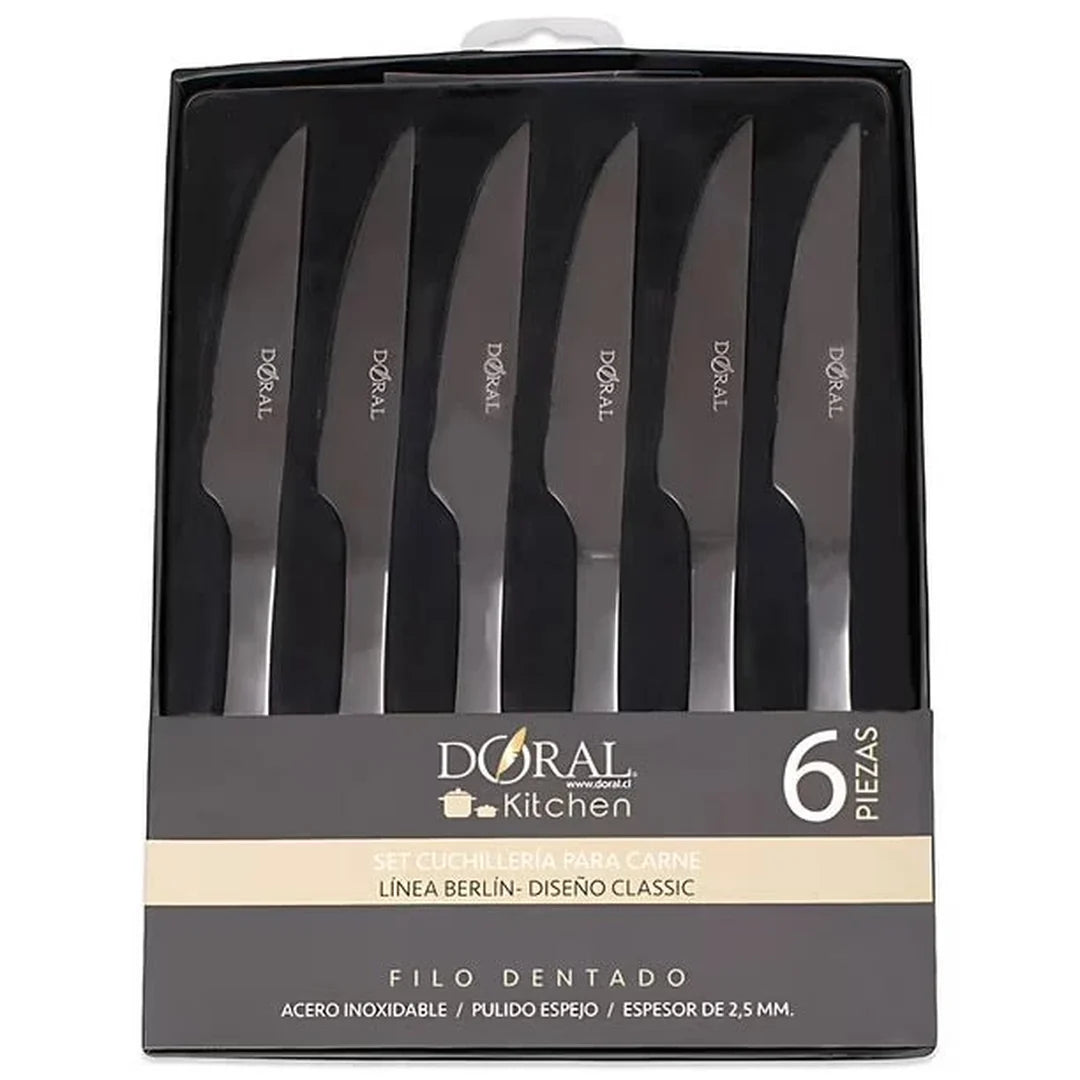 Set de 6 Cuchillos para Carne Berlín Doral