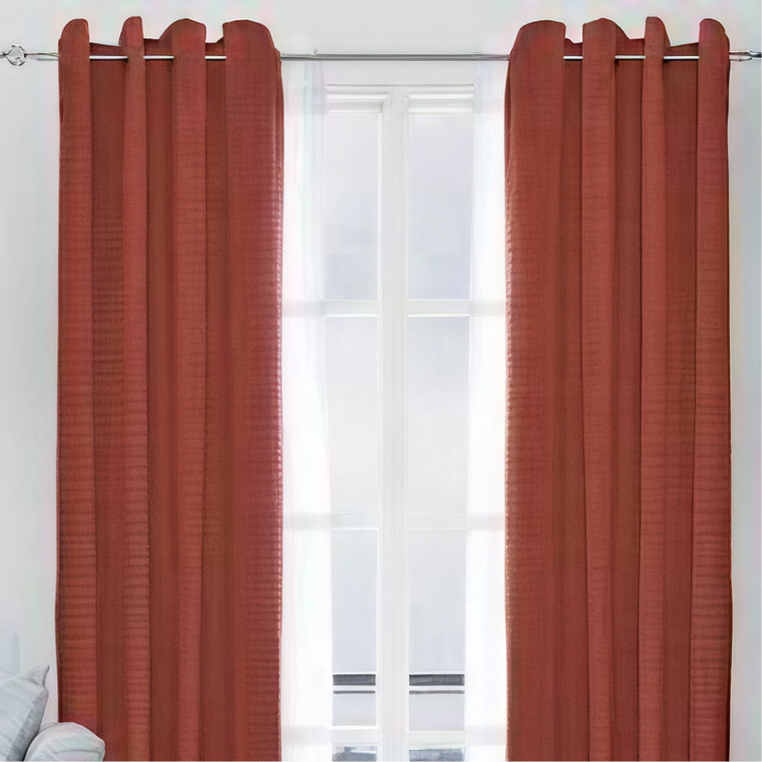 Set de Cortinas 6 piezas Martina 140x220 cm Doral: 2 paños + 2 velos + 2 abrazaderas de tela