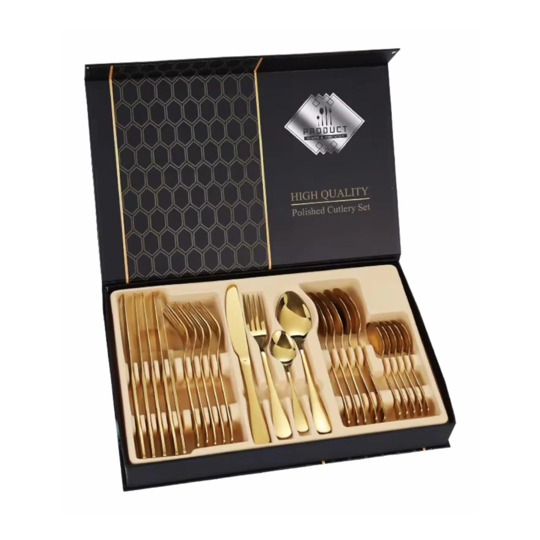 Set de Cubiertos Dorados Onnas