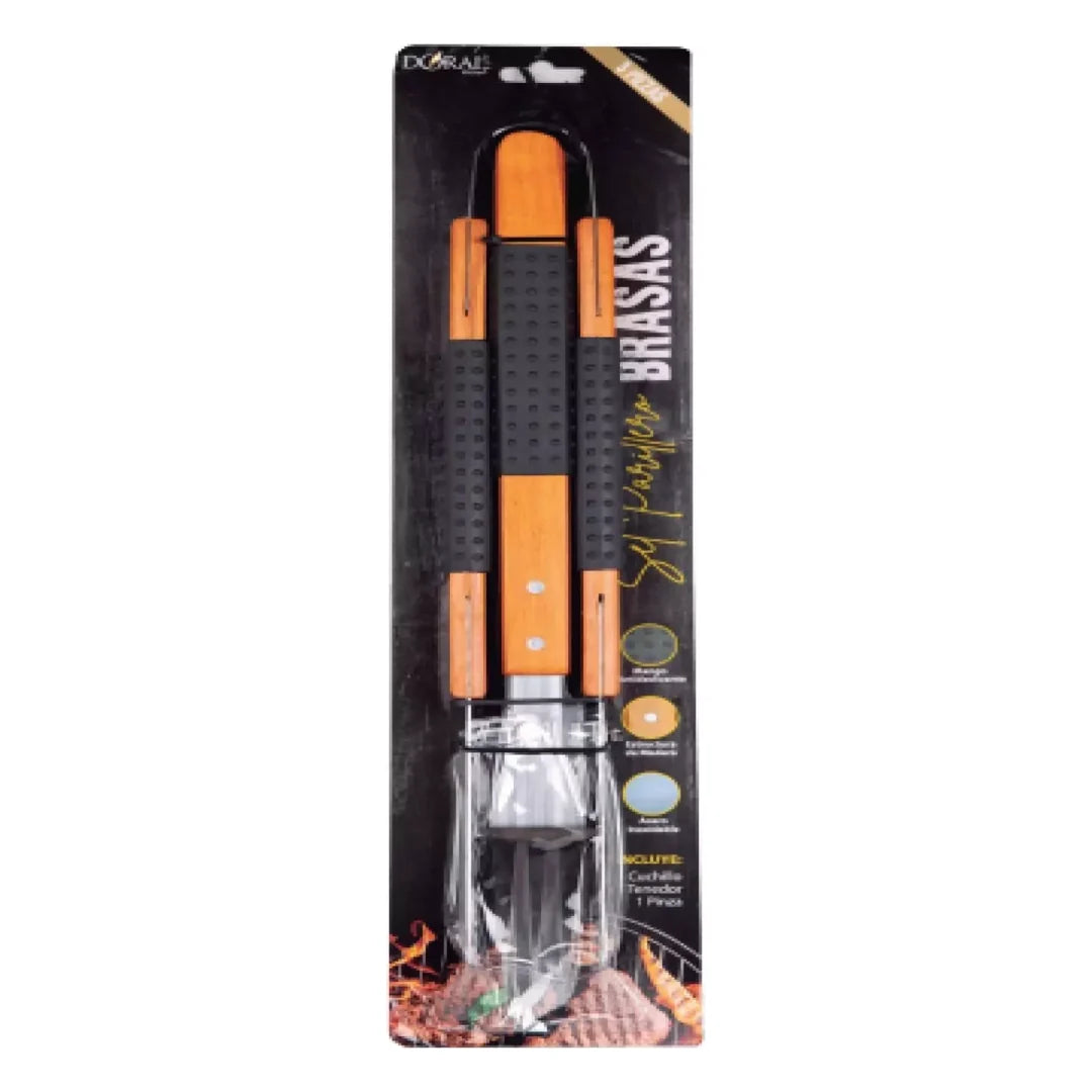 Set Parrillero Brasas Doral - envase de 3 piezas