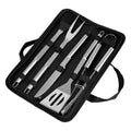 Set Parrillero con Maletín Onnas: espátula, pinza, cuchillo, tenedor y brocha en su estuche