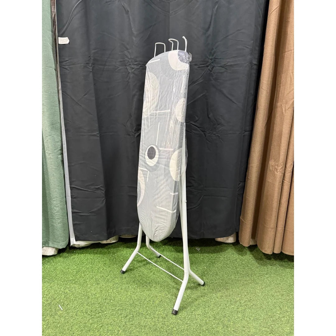 Tabla de planchar con funda gris de círculos, abierta, Onnas