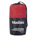 Toalla Microfibra Deportiva Mashini en su bolsa con cordón